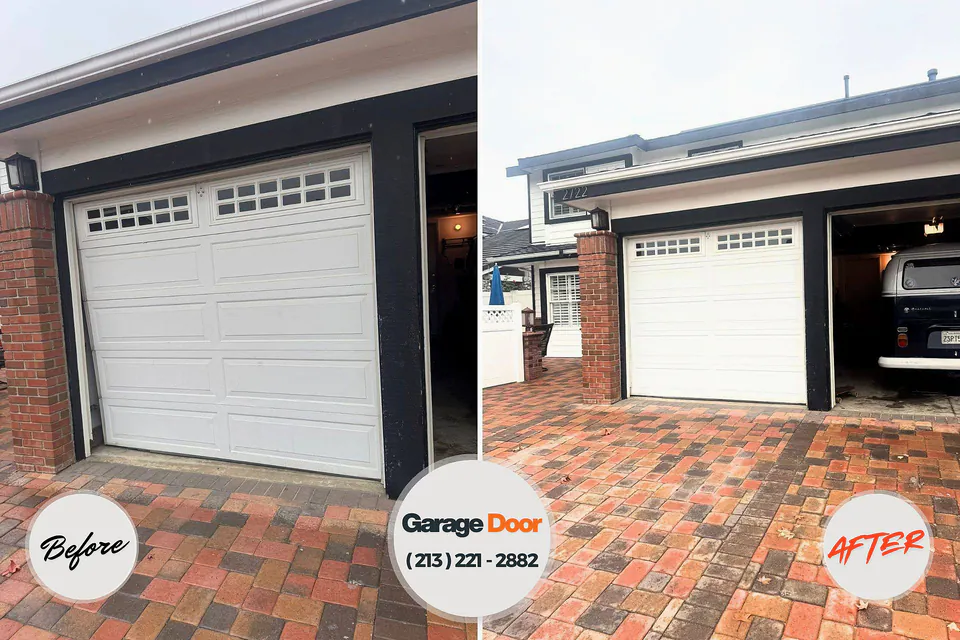 Before and after: garage door repair Penns Grove, NJ